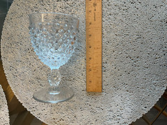 Water Goblets Glasses 5-7/8″ Duncan & Miller Hobnail Clear 1940 Drink ware