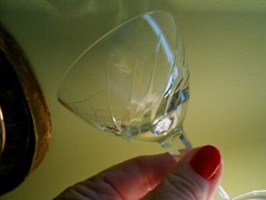 Set 2 Crystal Wine Glasses Val St Lambert Gevaert Arlene Prince Eveque Torsade