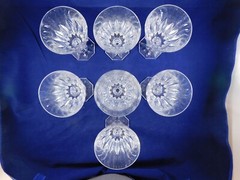 Cristal d’Arques / Durand CRA-140 Lead Crystal Water Glass Set 7 Unknown Pattern