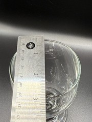Set of 2 Libbey Vintage Clear Glass Footed Water Goblets Cursive L Logo Base