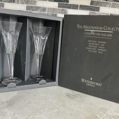 2 Waterford Crystal The Millennium Collection “A Toast to the Year 2000”