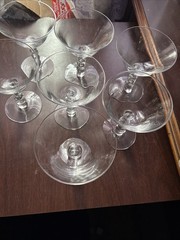 Imperial Glass Candlewick 3400 6oz Tall Sherbet/Champagne 4 Beads – (Set of 7)