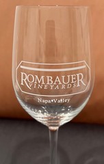 Signed ROMBAUER VINEYARDS Napa CA Stolzle Lausitz 8 7/8″ CHARDONNAY WINE GLASS