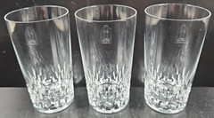 (3) JG Durand Cristal D’Arques Juan Coca Cola Highball Set Crystal Clear Tumbler