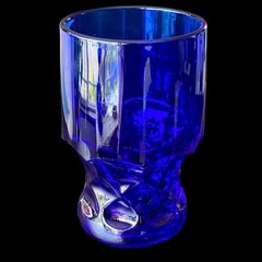 Georgian Mosser Cobalt Blue Tumbler 4″ Tall Vintage Barware Drinking Glass