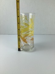 Vintage Libbey Golden Wheat Glass Tumbler 10 oz. 6.5” Mid Century Modern 1970s