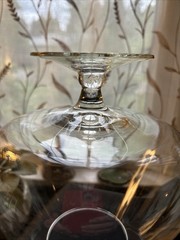 Graceful, Large Hand Blown Crystal Glass Brandy Snifter~Tip Jar~Centerpiece