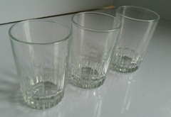 Set of 3 Vintage ARCOROC FRANCE «LANCER» Clear Juice Glass Tumblers 3.5″ 5 oz
