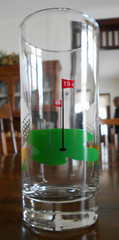 Golf Cooler Tumbler(s) 16 oz 19th Hole Tee Time Indiana Glass Green White Grey !