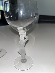 Bayel France 3 Bacchante 6.75” Crystal Figural Stem Port Wine Cordial Glasses