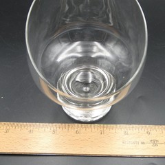 Kosta Boda Pippi Angled Controlled Bubble Base Snifter Glass Sweden MCM Vintage