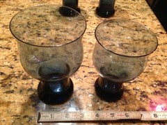 Lenox Clarion Blue Stem Glassware (1) 12 oz. & (3)  16 oz Goblet..