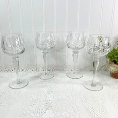 Imperial Crystal Import Set Of 4 Hock Wine Goblet Glasses 7.75″ Clara Collection