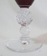 Morgantown Golf Ball Ruby Red #7643 Stem 4 ¾” Wine Goblet(s)