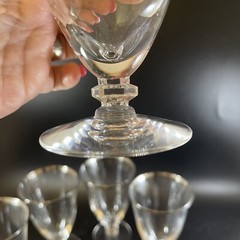 Set Of 5 Tiffin Franciscan Brookmar Ice Tea Platinum Trim Vintage