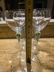 Mikasa Julliard 10.5 inch Green Encased Teardrop Wine Glass