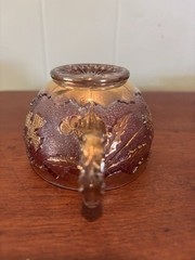 Antique Double Dahlia with Lens Rose Flash Punch Cup By U.S. Glass