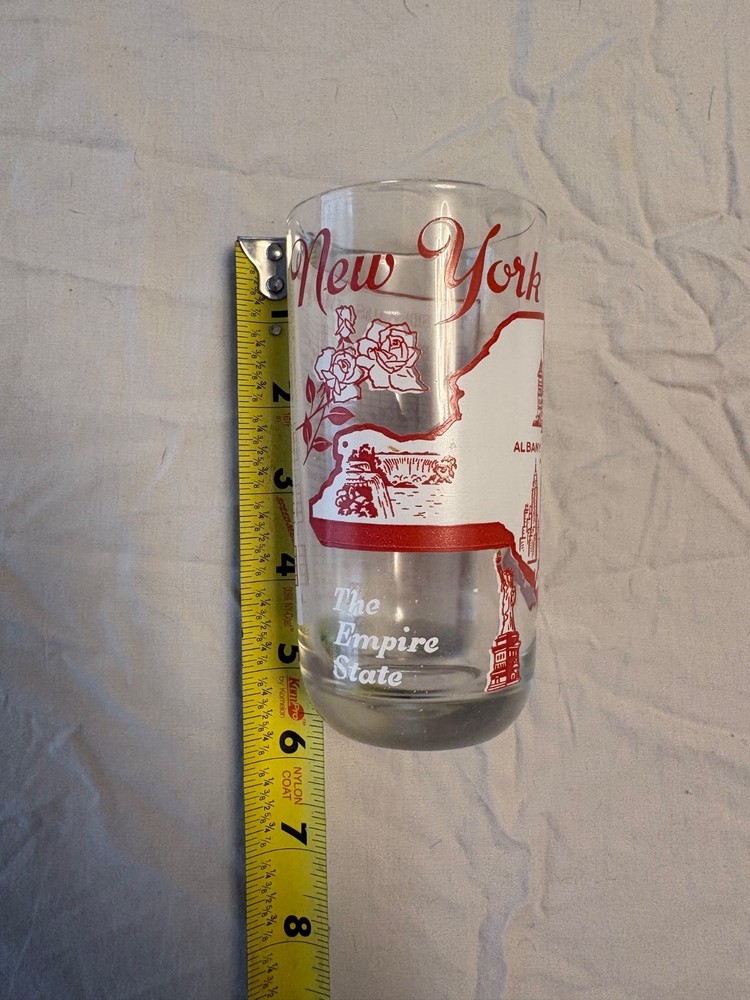 Hazel Atlas State Glass New York State Song 5 Inch