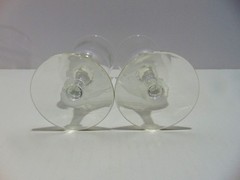 4 Libbey Interlude Parfait Glasses Smooth Stem Gray Cut Swirl Leaves 1968- (B)