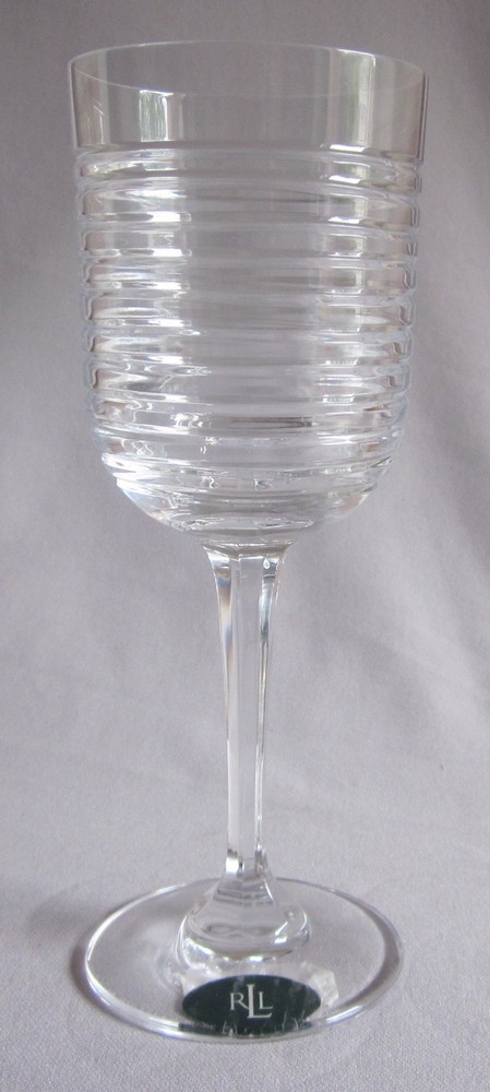 Water Glass Goblet Ralph Lauren Crystal Addison Pattern 8 3/8″