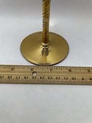 Italian Gold Gilt Set Wine Glass Salt Cellar & Spoon 2 Small Vases Hand Painted