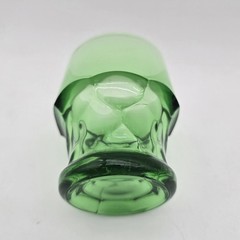 Vintage Viking Green Georgian Tumbler Glass Honeycomb 6 ounce 3.5″