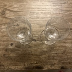 Antique Boston & Sandwich 1880’s Roman Greek Key & Stars Wine Glasses TINY
