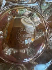 Signed Saint-Louis France Cut Crystal Whiskey Tumblers Old Fashioned Pair