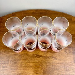 Mid-Century Libbey Golden Stallion Glasses (Set of 8) Original Box