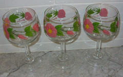 Franciscan Desert Rose 12oz Wine Glasses Goblets 6 1/2″ Tall-Marked Set of 6 VGC