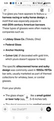 Exclusively Equine Horse Harness Racing/Sulky Driver Glasses/Enamel Graphics