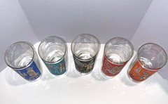 Libbey Set of 5 Vintage International Cities of The World Highball 5.6″ Glasses
