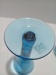 Bath Glass Hand Blown Air Fluted Champagne Wine Glasses Etched Bath 2014/2015.