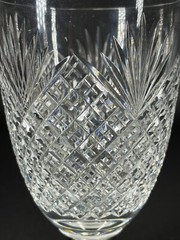 Hawkes 6.5″ Goblet S7330 Fan & Diamond Cut Crystal Round Sterling Pedestal Foot