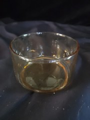Vintage Tuscany Classics Amber Stackable Glass Tumbler 2 5/8” Lenox
