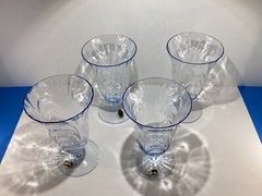 4 Rare Cambridge Glasses Caprice Moonlight Blue Ice Tea Goblets 12oz USA Ohio