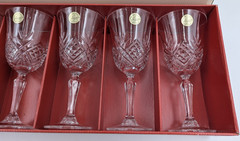 Set of 6 Cristal D’Arques Masquerade Crystal Wine Glasses Water Goblets 7-1/2″