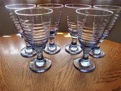 Wine Blue Sirrus Goblets 7″ Libbey – Set of 6 Glasses