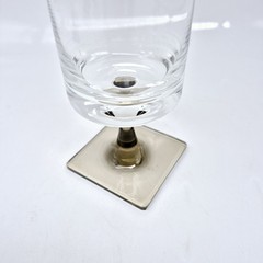 Vintage Georg Jensen Rosenthal MCM Berlin Linear Smoke Base 8″ Tall Glass