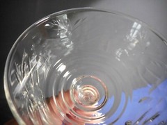 Rock Sharpe ARCTIC ROSE Liquor/Cocktail Glass Cut Floral 5 3/4″ Stem #3005