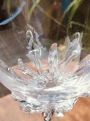 Art Wine Glass Ion Tamaian Romania Signed Hand Blown 10 3/8″