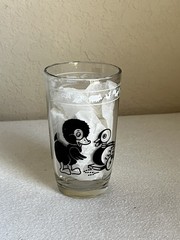 Vintage 1950s/60s Swanky Swig Glasses Child Animals Duckling Pony Black (5)