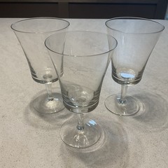 Gorham Crystal Fidelity Collection Set Of 3 Wine Glasses, Excellent Condition