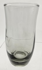 Set of 2 Mid Century Swedish Modern Smoke Flat Juices Glasses by Duz Crystal