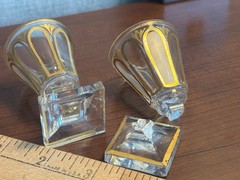 c.1820 Georgian blown cut glass cordial shot gilt pontiled english
