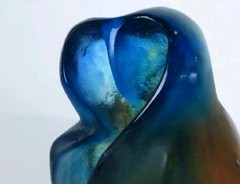 Daum Pate de Verre «Love Owl» Figurine.