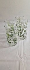 Rare vintage Libby Queen Anne’s Lace tumbler by M. Dia set of 4
