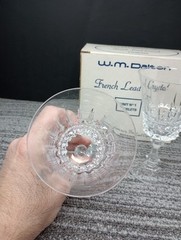 Vtg W.M. Dalton 24% French Lead Crystal Unit No.1 Goblets Made France In Box
