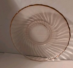 Vintage Arcoroc France Glassware Rosaline Pink Swirl Tea Coffee Cup And Saucer