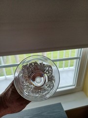 One Atlantis Crystal 8 1/4” Wine Glass Marquise Cut Pattern-Rarely Available.